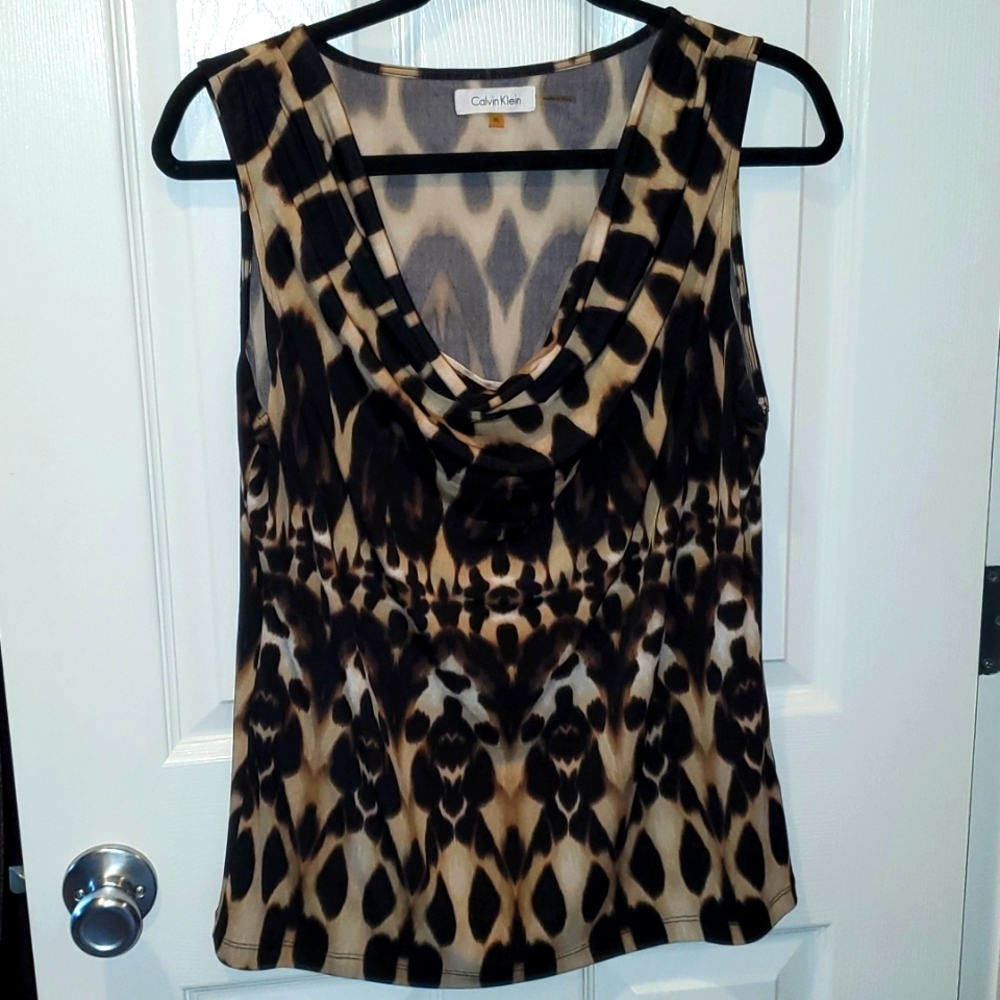 Calvin Klein scoop neck blouse